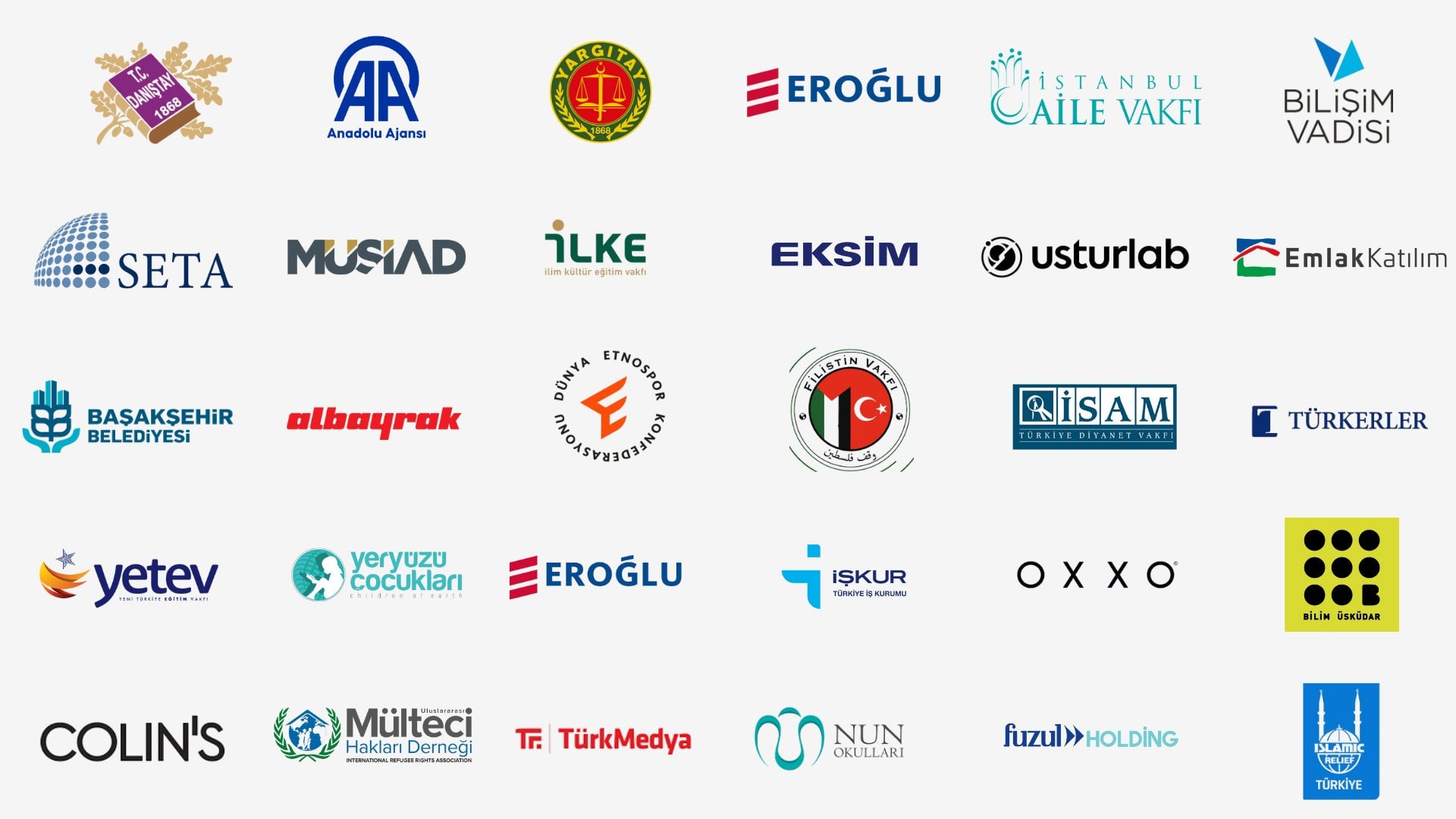 Institutions we have contracted with