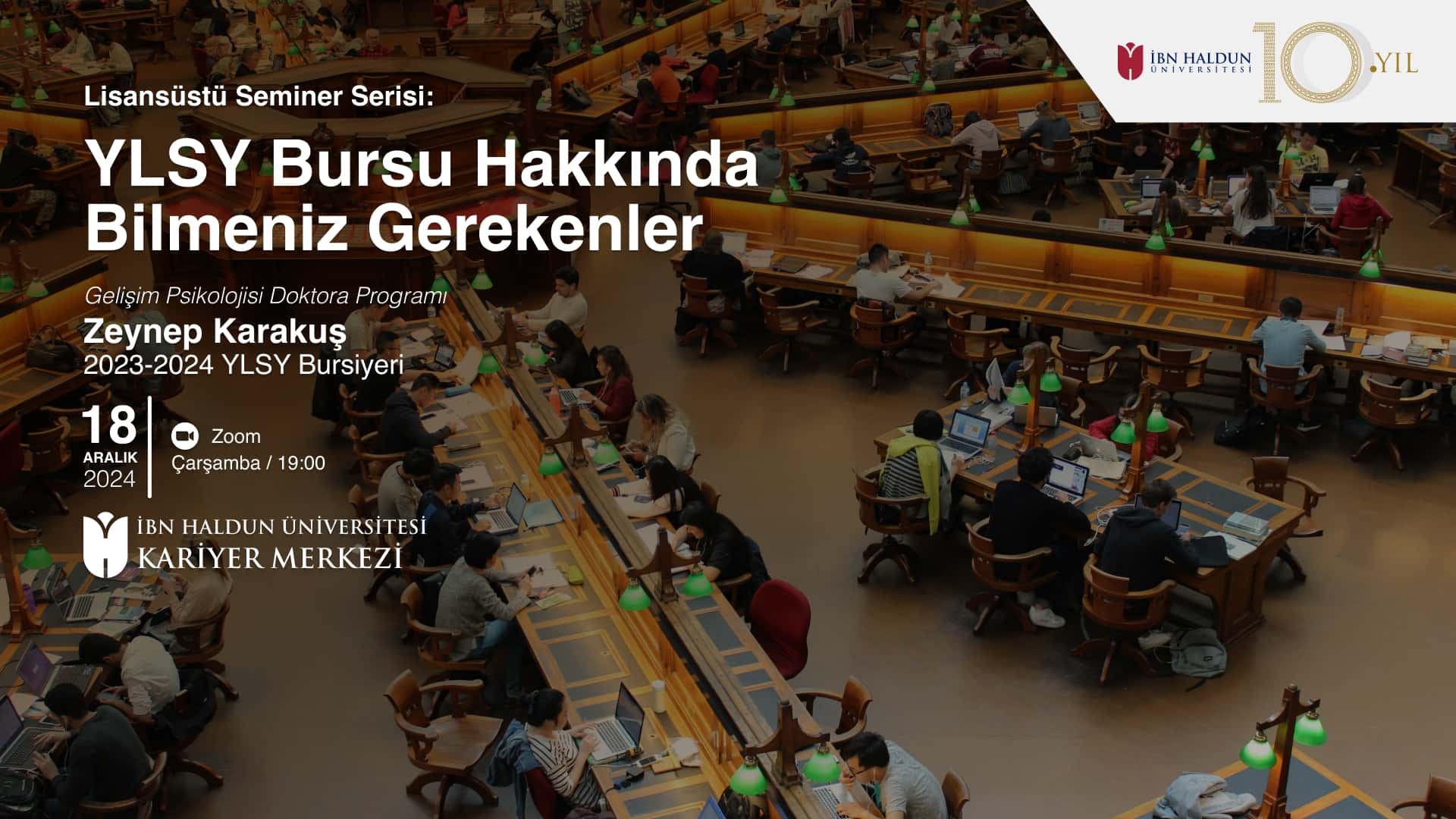 Lisansüstü Seminer Serisi: YLSY Bursu Hakkında Bilmeniz Gerekenler