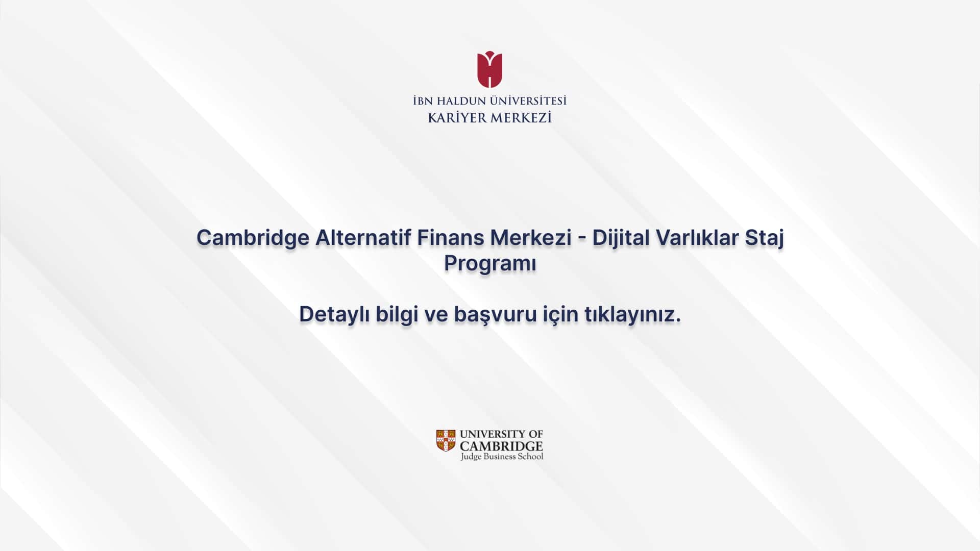 Cambridge University CCAF Internship Program