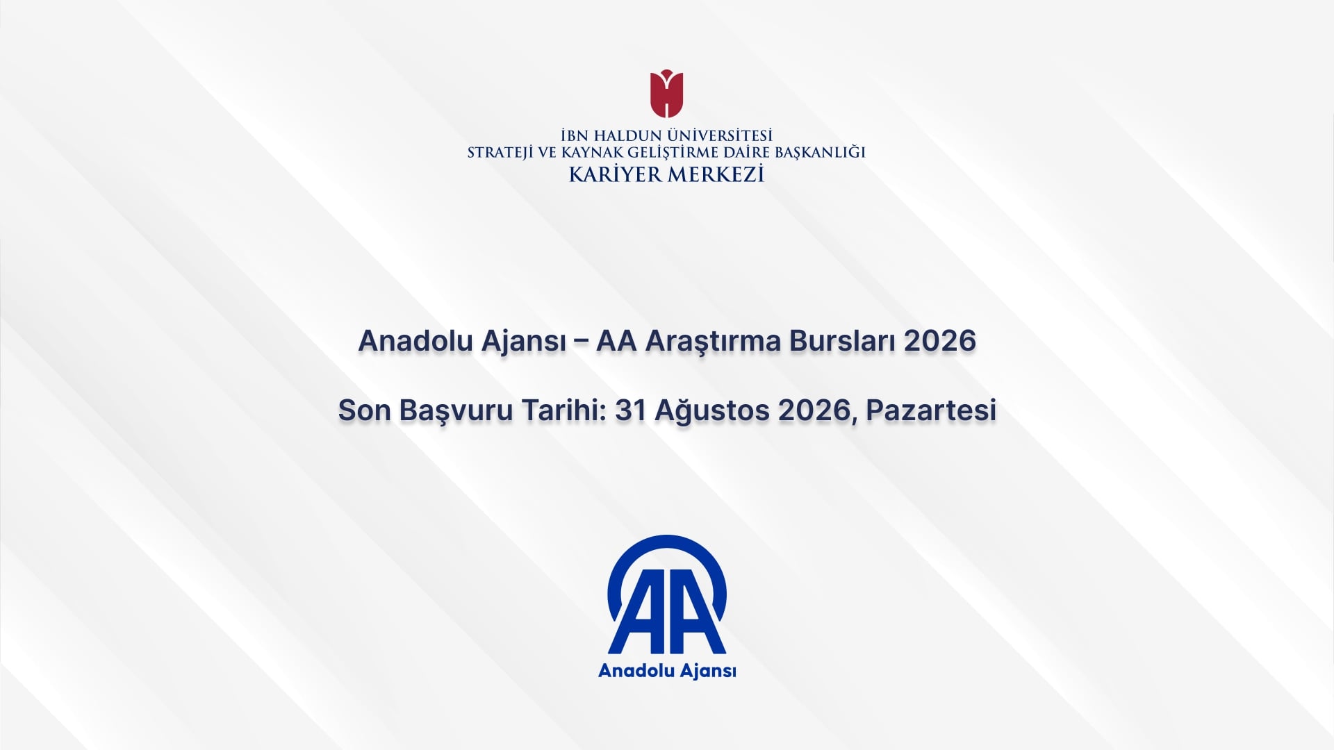 Anadolu Agency – AA Research Scholarships 2026