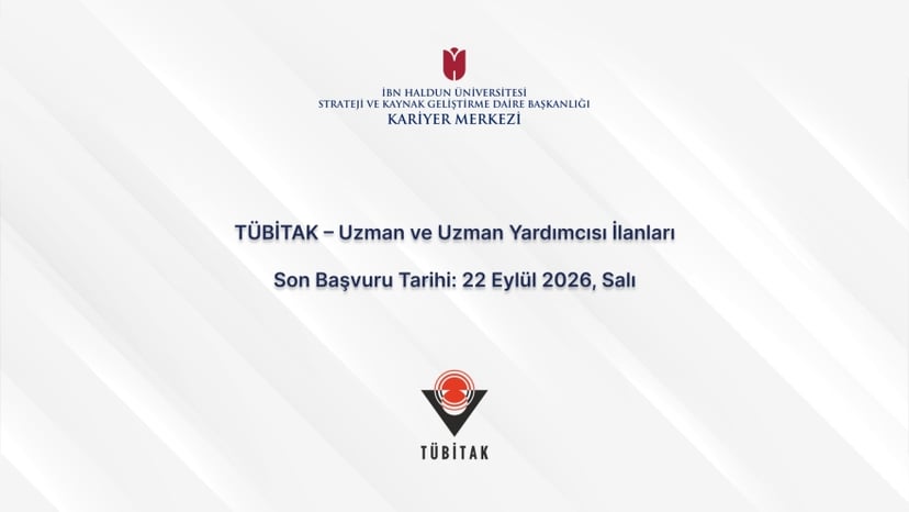 TÜBİTAK – Specialist and Assistant Specialist Positions