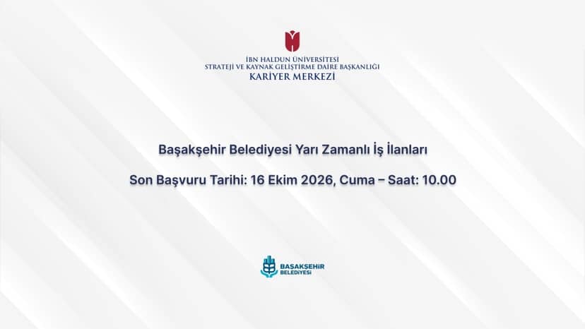 Başakşehir Belediyesi Yarı Zamanlı Çalışma İlanları