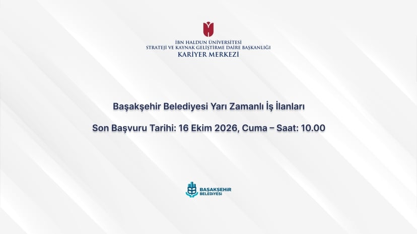 Başakşehir Municipality Part-Time Job Opportunities